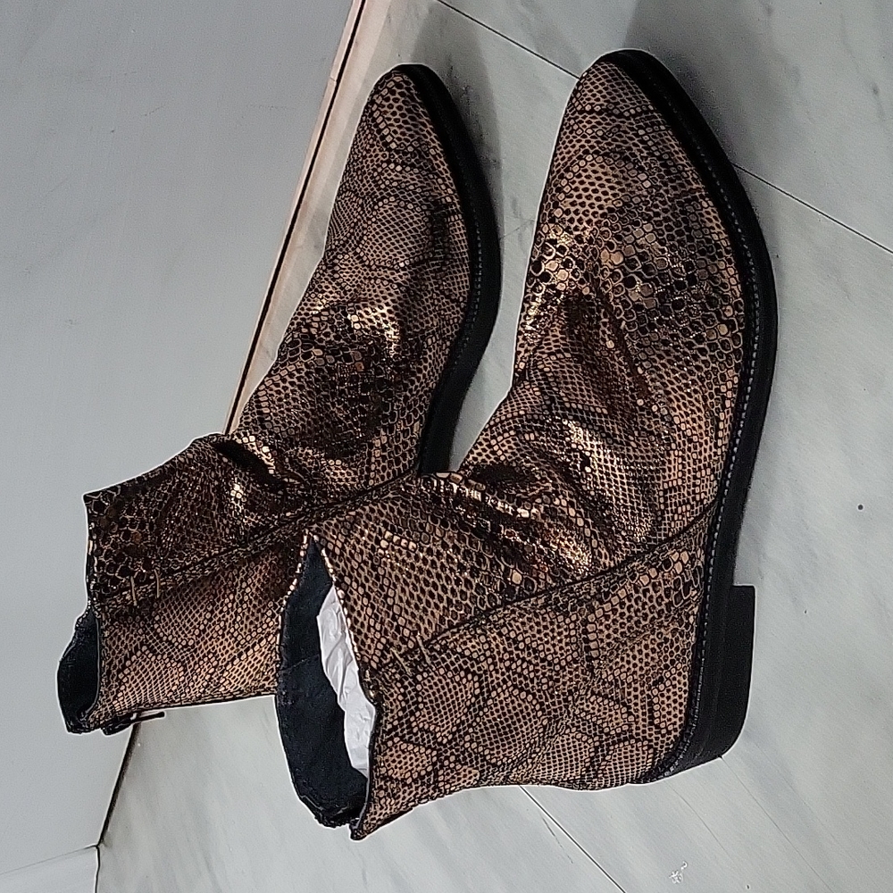 FREE PEOPLE Bronze Amarone Ankle Boot